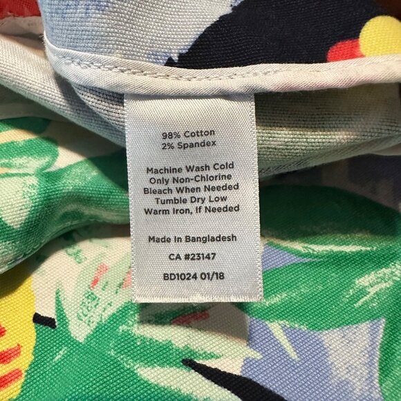 Talbots Womens Skirt Size 14 Tropical Floral Print Flamingo Pineapple Shells - Picture 5 of 5